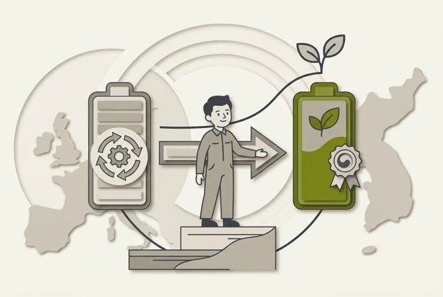 EU 재활용 의무화, 우리나라는? — AI로 만든 그림